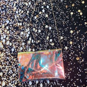 Iridescent clear purse